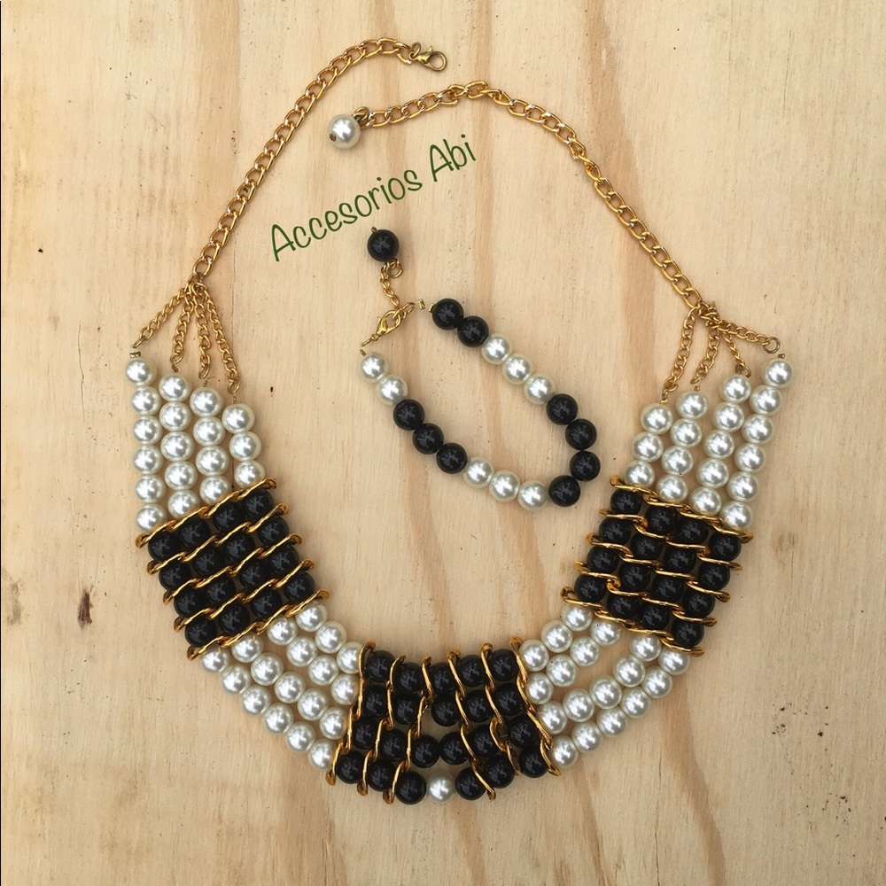 Set with handmade necklace, & bracelet